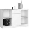 AKORD Kredens 1 stalčius 1 durys Balta 120x40x77