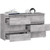 AKORD Komoda 6 stalčiai Betonas 100x35x57