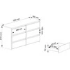 AKORD Komoda 6 stalčiai Betonas 100x35x57