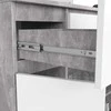 AKORD Komoda 2 Durys 3 Ištraukiamos Lentynos 1 Mažos Durys Betonas/baltas 101x35x98