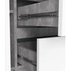 AKORD Komoda 2 durys 3 stalčiai betonas/baltas 101x35x76