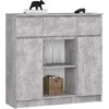AKORD Komoda 2 Durys 3 Ištraukiamieji 1 Mažos Durys Betonas 101x35x98