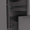 AKORD Komoda 2 Durys 3 stalčiai Pilka Grafītas 101x35x76