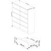 AKORD Kredens 10 stalčių Balta 120x40x121
