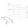 AKORD Kordas Buffet 2 durų 4 stalčių Balta 160x40x99