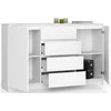 AKORD Kordas Buffet 2 durų 4 stalčių Balta 160x40x99