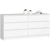 AKORD Baltas 160x40x77 lentyna 6 stalčiai
