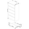 AKORD Kredens 5 stalčių Balta 60x40x121