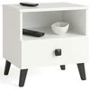 AKORD Komoda Mobi Baltai/juoda 40x37x43