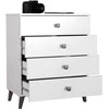 AKORD Komoda Mobi Baltai/juoda 60x37x73