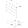 AKORD Komoda 6 stalčių Balta 138x40x77