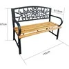AKORD Sodo stalas Reo juodas 118x51x87