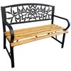 AKORD Sodo stalas Reo juodas 118x51x87
