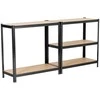 AKORD Metalinė lentyna juoda 90x40x180