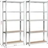 AKORD Metalinė lentyna su 10 lentynų Sidabrinė 90x30x180