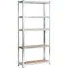 AKORD Metalinė lentyna su 10 lentynų Sidabrinė 90x30x180