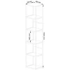 AKORD Metalinė lentyna Loft Balta/balta 40x32x192
