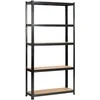 AKORD Metalinė lentyna juoda 90x30x180