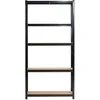 AKORD Metalinė lentyna juoda 90x30x180
