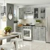 AKORD OLIWIA 1.8 m virtuvinių spintelių komplektas su vitrina, betonas H720
