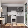 AKORD Spinta Vitrina Oliwia Balta/pilka 30x80x58