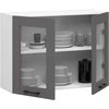 AKORD Spinta Vitrina Oliwia Balta/pilka 30x80x58