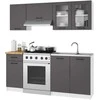 AKORD Spinta Vitrina Oliwia Balta/pilka 30x80x58