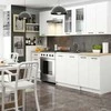 AKORD OLIWIA virtuvinių spintelių komplektas su vitrina 2, 4 m H720