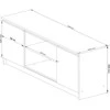 TV staliukas TV spintelis Akord su 2 durimis 1 lentyna Balta 140x40x55