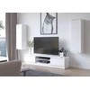 TV staliukas Akord sienos baldų vitrina ir TV rinkinys Balta 240x40x140