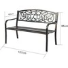 AKORD Sėdėjimo suoliukas sodo Iris Brown 127x62x86