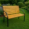 AKORD Sėdėjimo suoliukas sode Dalia Juoda/Gamtinis medis 122x58x82