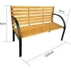 AKORD Sėdėjimo suoliukas sode Dalia Juoda/Gamtinis medis 122x58x82