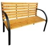 AKORD Sėdėjimo suoliukas sode Dalia Juoda/Gamtinis medis 122x58x82