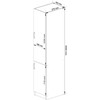 AKORD Spinta Lima Balta/sonomos 40x55x205