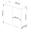 AKORD Spinta Oliwia Balta/betonas 80x30x72