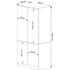 AKORD Spinta 4 durų Balta 90x51x180