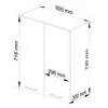 AKORD Spinta Oliwia Balta/betonas 60x30x72