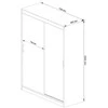 AKORD Spinta su baltu 150x60x200