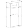 AKORD Spinta su pratęsimo "Mono" balta 150x60x245