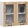 AKORD Spinta Vitrina Oliwia Balta/ąžuolas Meistras 30x80x72