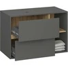 AKORD VAMI W90 vonios spintelė po praustuvu su angomis 2SZ 2P grafitas pilka ąžuolas