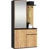 AKORD Įėjimo rinkinys Entro Oak/Juodas Craft 95x35x183