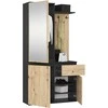 AKORD Įėjimo rinkinys Entro juodo / ąžuolo spalvos menininkas 95x35x183