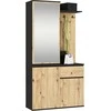 AKORD Įėjimo rinkinys Entro juodo / ąžuolo spalvos menininkas 95x35x183