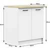 AKORD Spinta virtuvės spinta Oliwia 2 durų su baltais stalviršiais 80x46x85