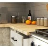 AKORD Virtuvinių spintelių komplektas su vitrina OLIWIA 2.4m H720 baltas betonas