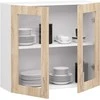AKORD Spinta Lima Vitrine Balta/sonomos 80x31x72
