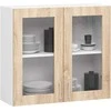 AKORD Spinta Lima Vitrine Balta/sonomos 80x31x72