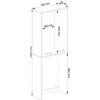 AKORD Virtuves spinta skalbyklei su dviem durim baltos spalvos 64x30x180